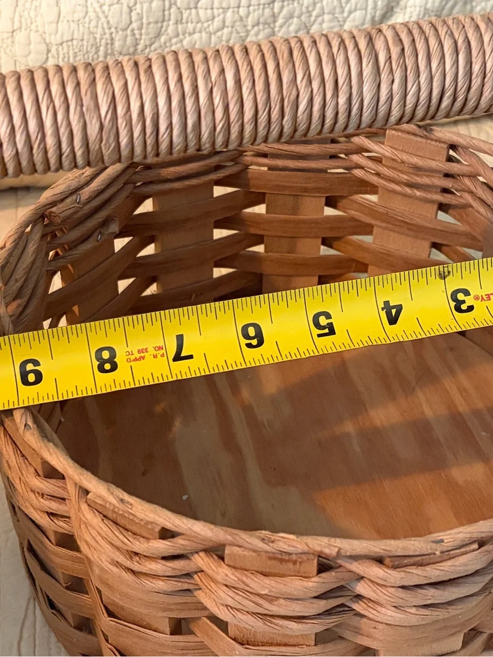 Natural Brown Woven Basket with Handle - Home Accents
